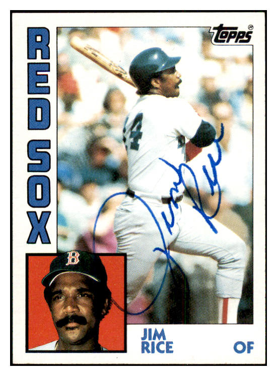 1984 Topps #550 Jim Rice Red Sox Signed Autographed 534578