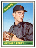 1966 Topps #598 Gaylord Perry Giants Signed Autographed 534585