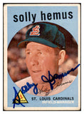 1959 Topps #527 Solly Hemus Cardinals Signed Autographed 534595