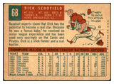 1959 Topps #068 Dick Schofield Pirates Signed Autographed 534598