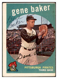 1959 Topps #238 Gene Baker Pirates Signed Autographed 534604