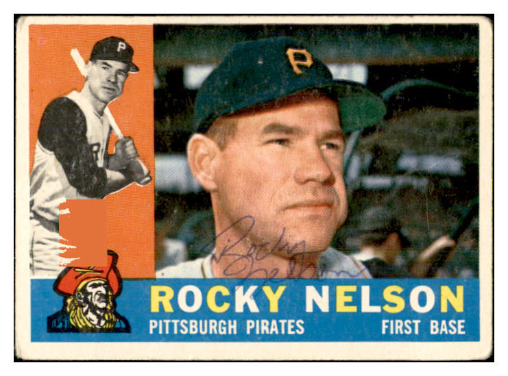 1960 Topps #157 Rocky Nelson Pirates Signed Autographed 534609