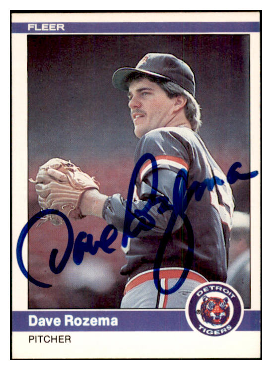 1984 Fleer #090 Dave Rozema Tigers Signed Autographed 534615