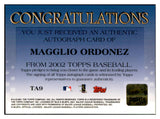 2002 Topps #TA9 Magglio Ordonez White Sox Signed Autographed 534639