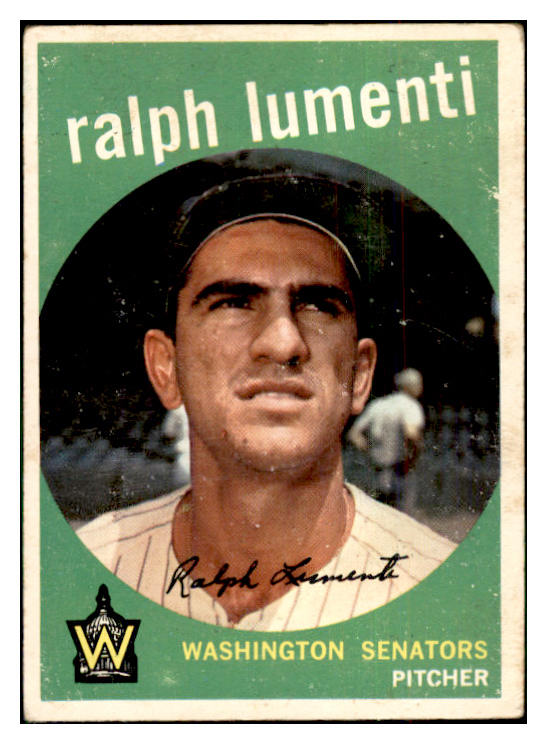 1959 Topps Baseball #316 Ralph Lumenti Senators VG No Trade 534640