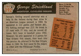 1955 Bowman #192 George Strickland Indians Signed Autographed 534644