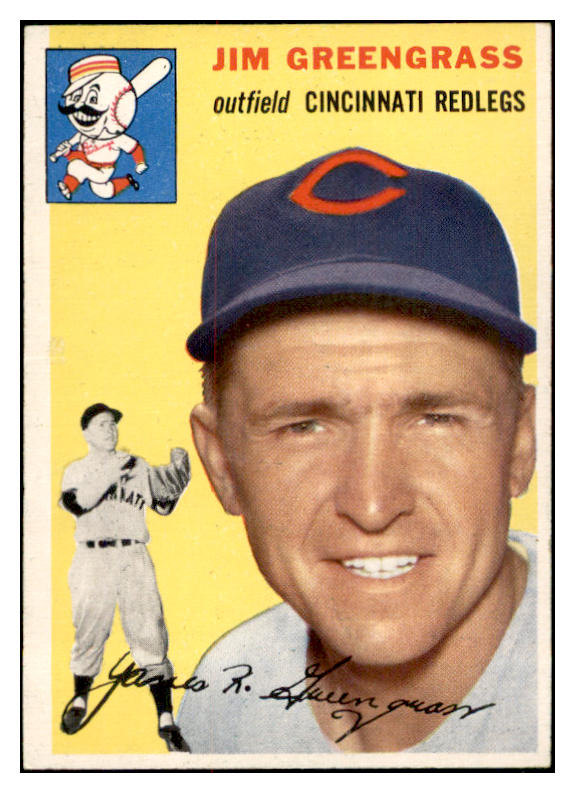 1954 Topps Baseball #022 Jim Greengrass Reds EX-MT 534673
