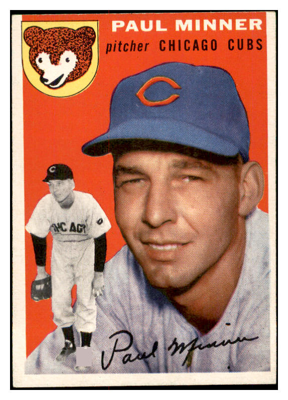 1954 Topps Baseball #028 Paul Minner Cubs EX-MT 534677