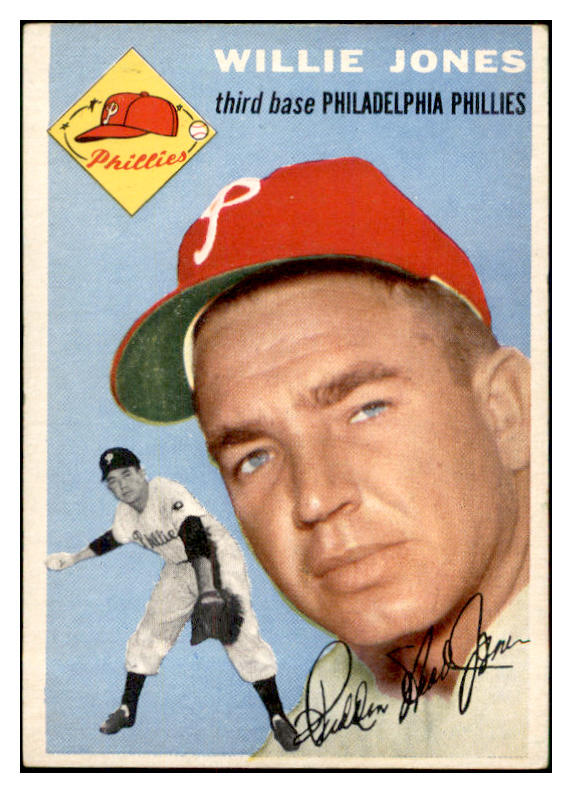 1954 Topps Baseball #041 Willie Jones Phillies EX-MT 534684