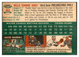 1954 Topps Baseball #041 Willie Jones Phillies EX-MT 534684