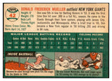 1954 Topps Baseball #042 Don Mueller Giants EX-MT 534685
