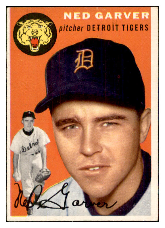 1954 Topps Baseball #044 Ned Garver Tigers EX 534686