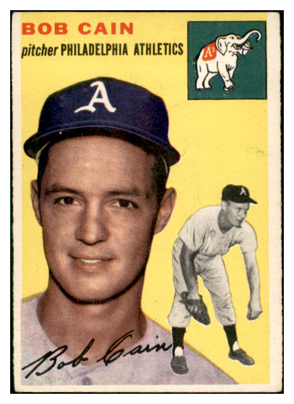 1954 Topps Baseball #061 Bob Cain A's EX-MT 534699