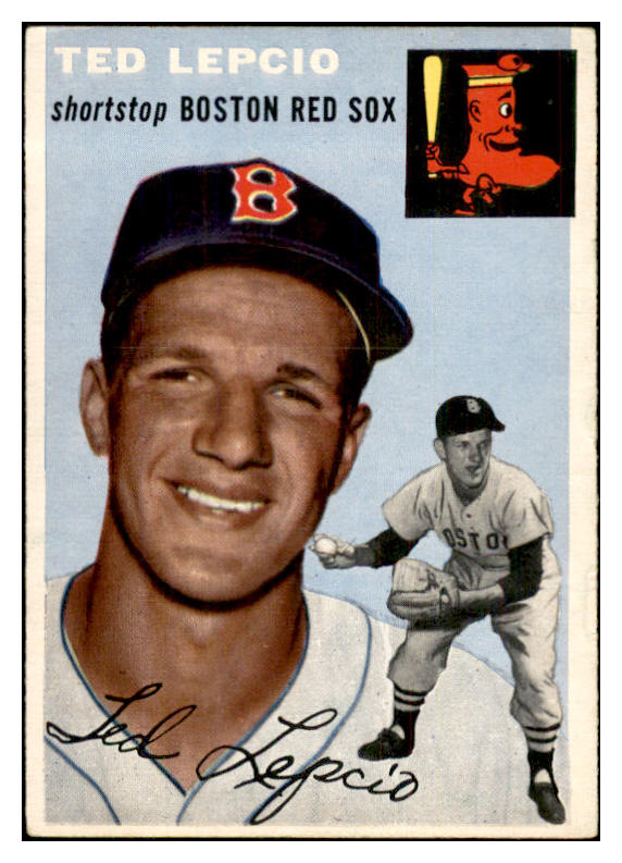 1954 Topps Baseball #066 Ted Lepcio Red Sox EX-MT 534704