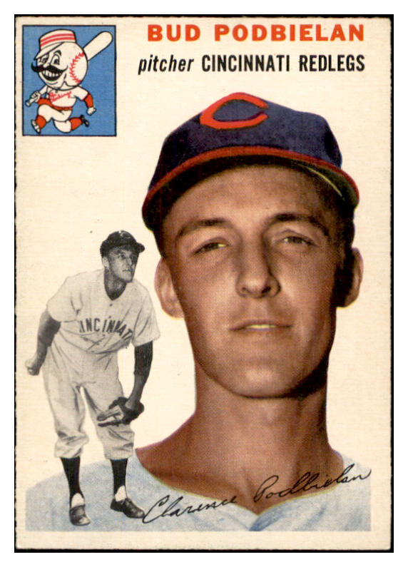 1954 Topps Baseball #069 Bud Podbielan Reds EX-MT 534707