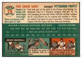 1954 Topps Baseball #075 Fred Haney Pirates EX-MT 534712