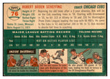 1954 Topps Baseball #076 Bob Scheffing Cubs EX-MT 534713