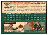 1954 Topps Baseball #078 Ted Kazanski Phillies EX-MT 534715
