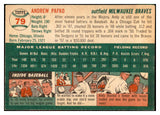 1954 Topps Baseball #079 Andy Pafko Braves EX-MT 534716