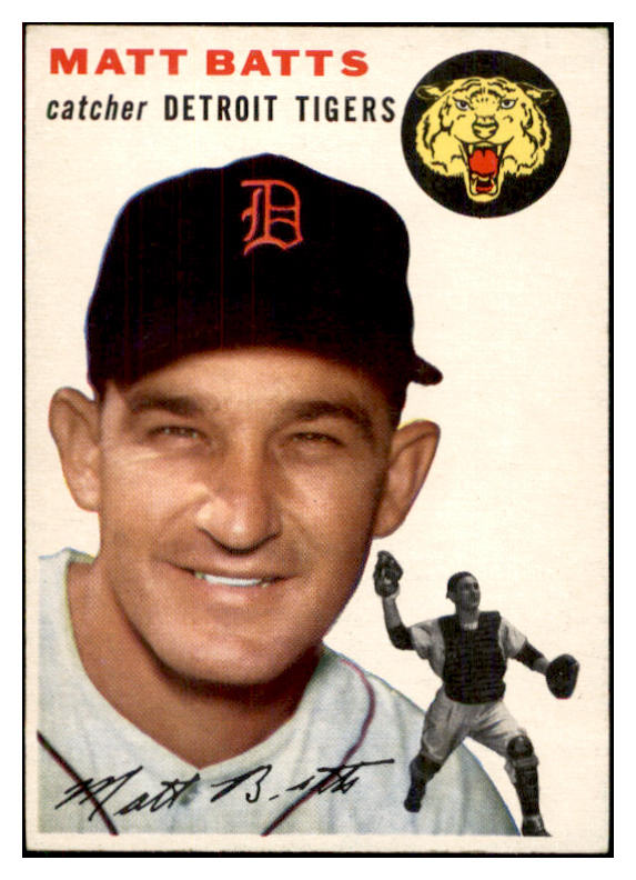 1954 Topps Baseball #088 Matt Batts Tigers EX-MT 534722