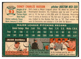 1954 Topps Baseball #093 Sid Hudson Red Sox EX 534726
