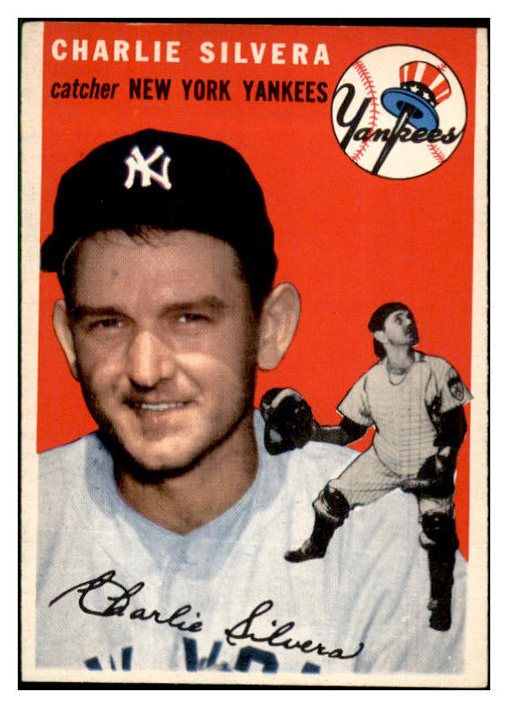 1954 Topps Baseball #096 Charlie Silvera Yankees EX-MT 534727
