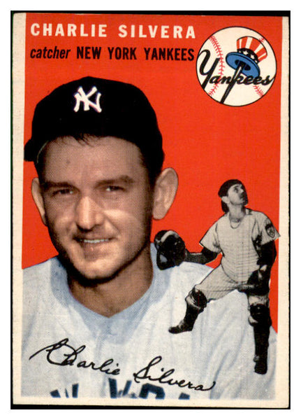 1954 Topps Baseball #096 Charlie Silvera Yankees EX-MT 534727
