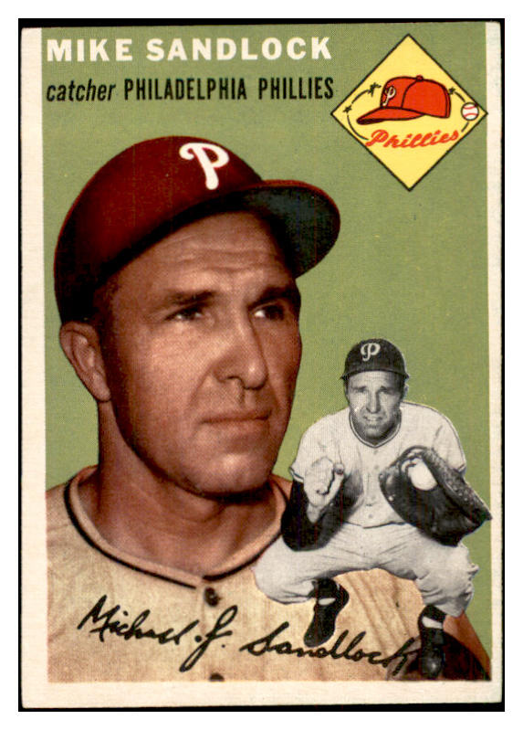 1954 Topps Baseball #104 Mike Sandlock Phillies EX-MT 534733