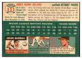 1954 Topps Baseball #111 Jim Delsing Tigers EX-MT 534740