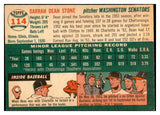 1954 Topps Baseball #114 Dean Stone Senators EX-MT 534742