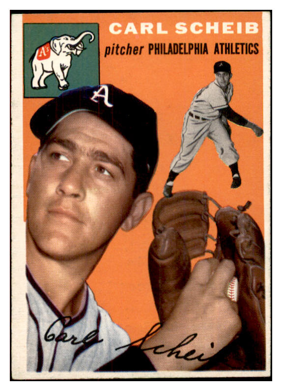 1954 Topps Baseball #118 Carl Scheib A's EX-MT 534746