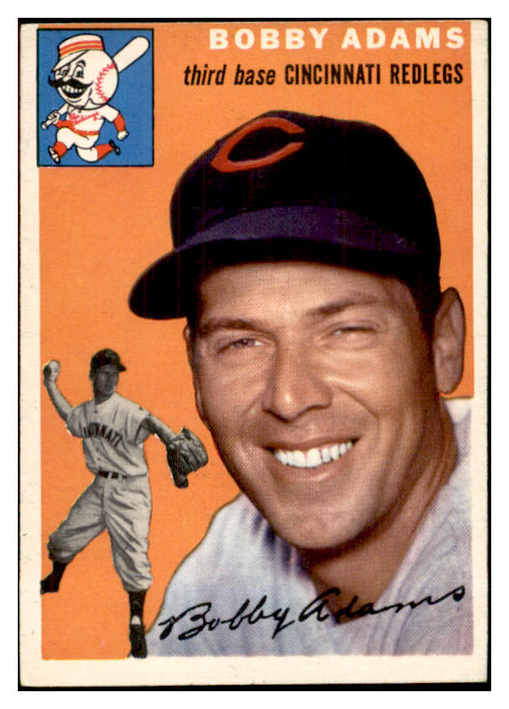 1954 Topps Baseball #123 Bobby Adams Reds EX-MT 534750