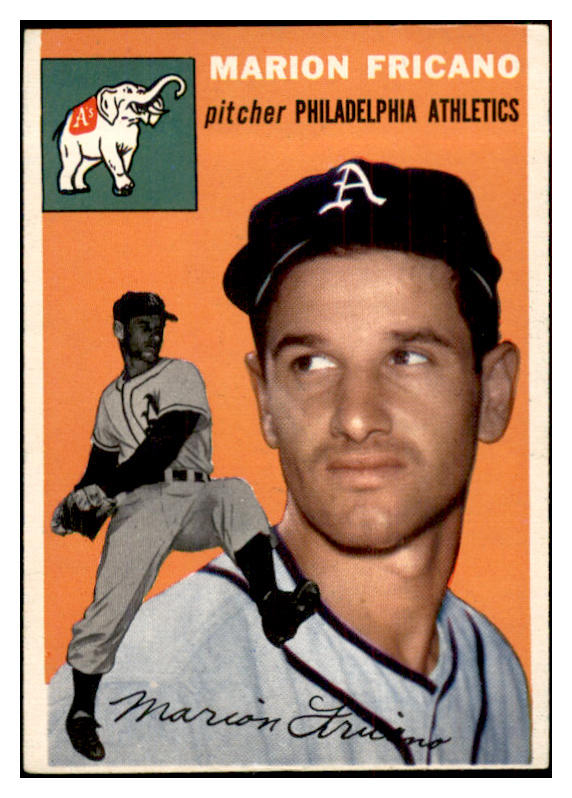 1954 Topps Baseball #124 Marion Fricano A's EX-MT 534751