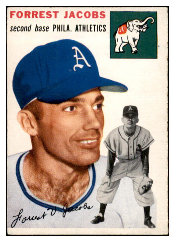 1954 Topps Baseball #129 Spook Jacobs A's EX 534755