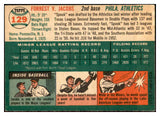 1954 Topps Baseball #129 Spook Jacobs A's EX 534755