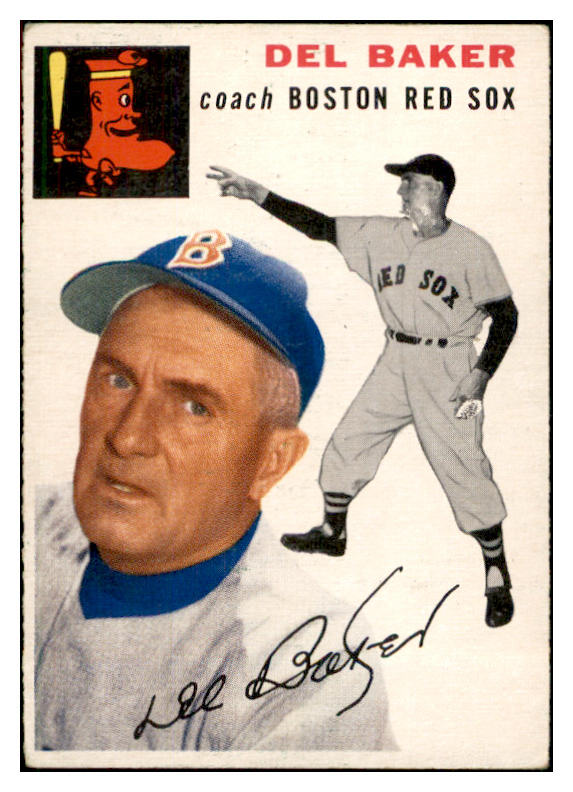 1954 Topps Baseball #133 Del Baker Red Sox EX-MT 534757