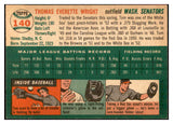 1954 Topps Baseball #140 Tom Wright Senators EX-MT 534762