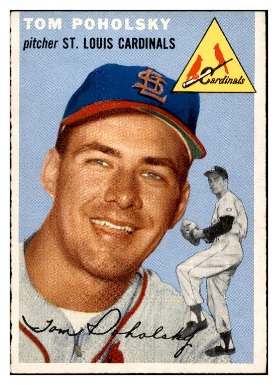 1954 Topps Baseball #142 Tom Poholsky Cardinals EX-MT 534764