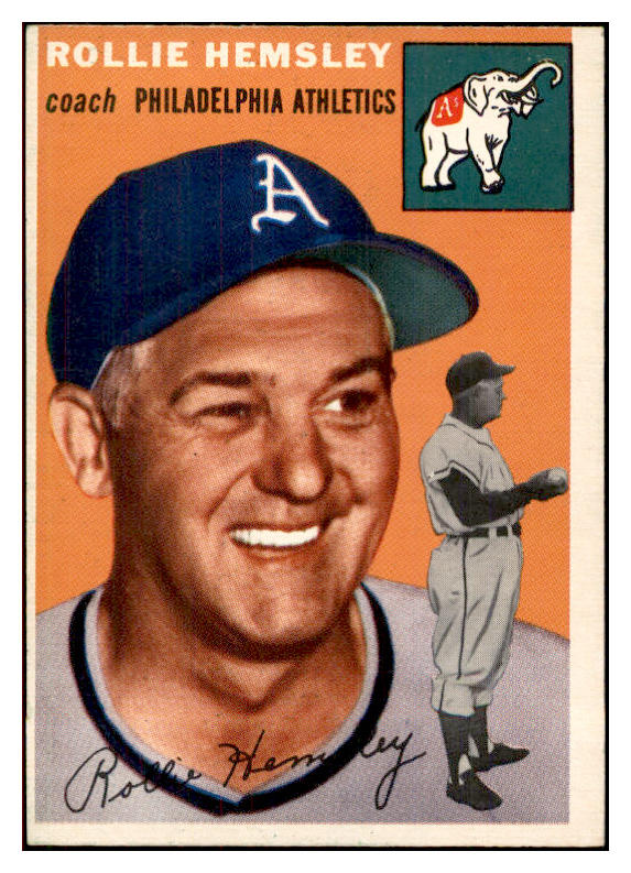1954 Topps Baseball #143 Rollie Hemsley A's EX-MT 534765