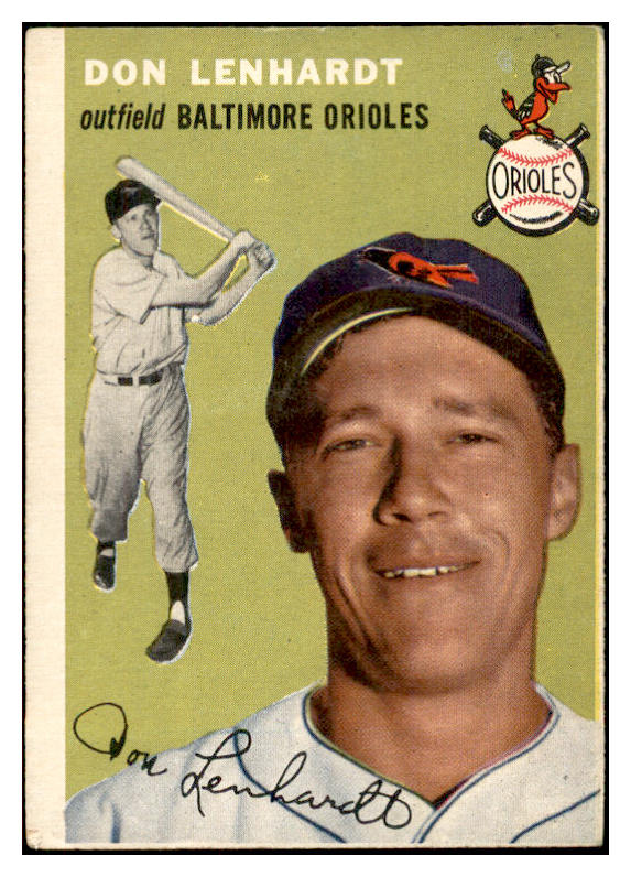 1954 Topps Baseball #157 Don Lenhardt Orioles EX 534778