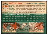 1954 Topps Baseball #158 Peanuts Lowrey Cardinals EX-MT 534779