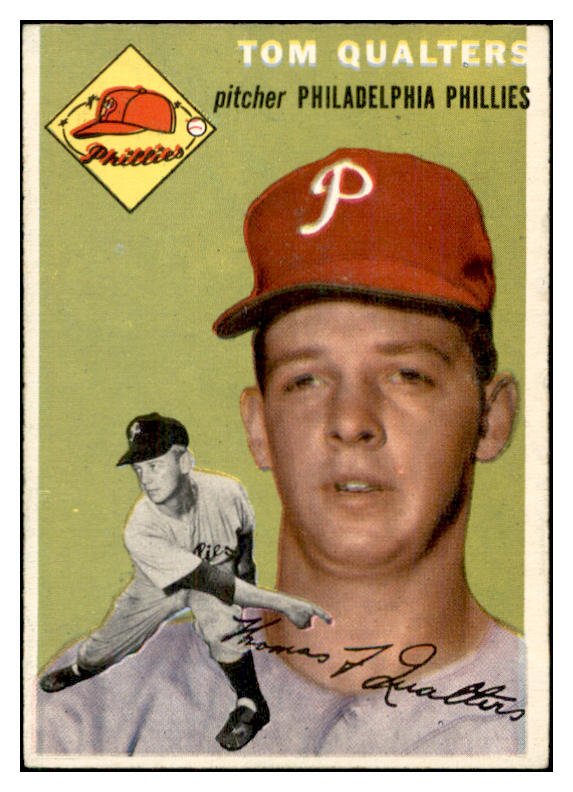 1954 Topps Baseball #174 Tom Qualters Phillies EX-MT 534787