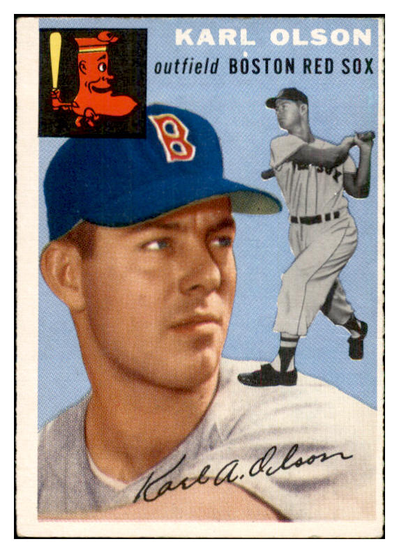 1954 Topps Baseball #186 Karl Olson Red Sox EX-MT 534790