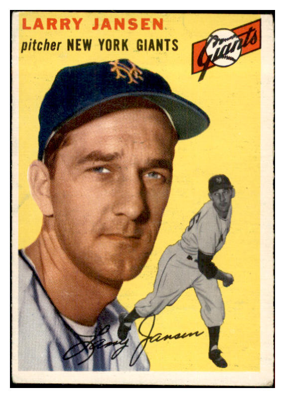 1954 Topps Baseball #200 Larry Jansen Giants EX 534795