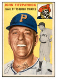 1954 Topps Baseball #213 John Fitzpatrick Pirates EX-MT 534800