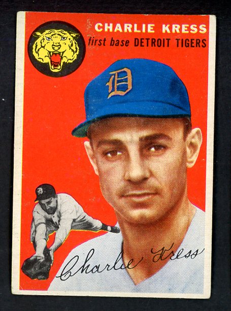 1954 Topps Baseball #219 Charlie Kress Tigers EX 534802
