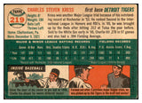 1954 Topps Baseball #219 Charlie Kress Tigers EX 534802