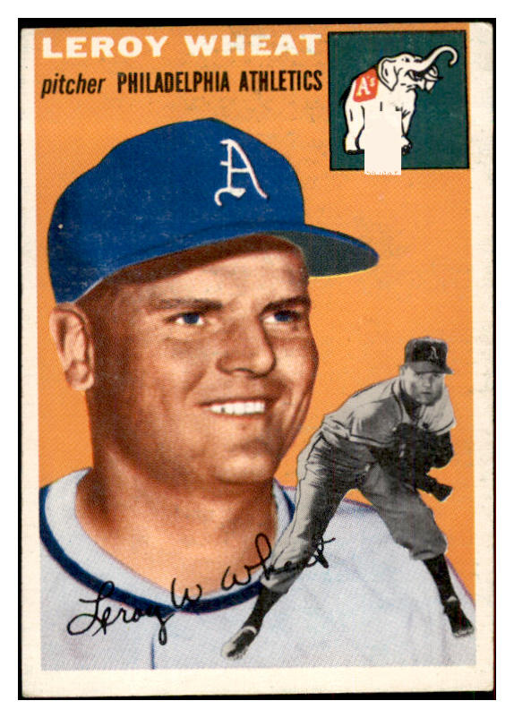 1954 Topps Baseball #244 Leroy Wheat A's EX 534822