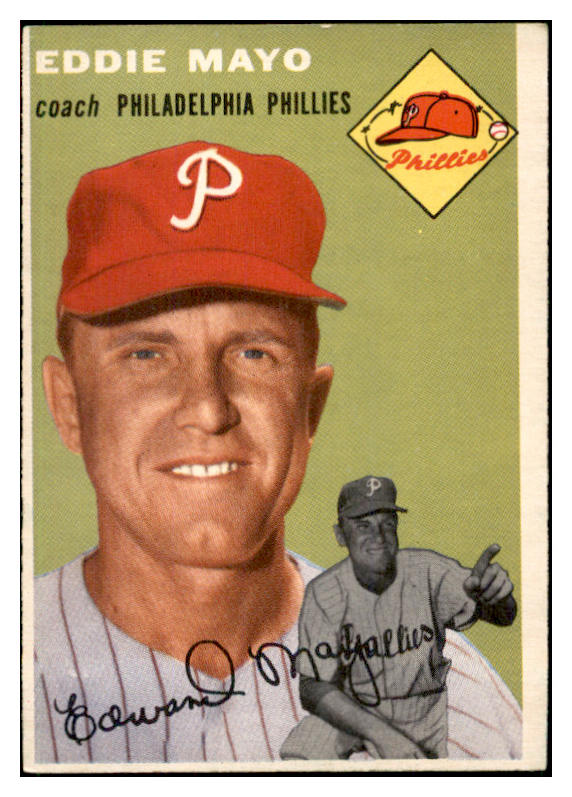 1954 Topps Baseball #247 Eddie Mayo Phillies EX-MT 534824