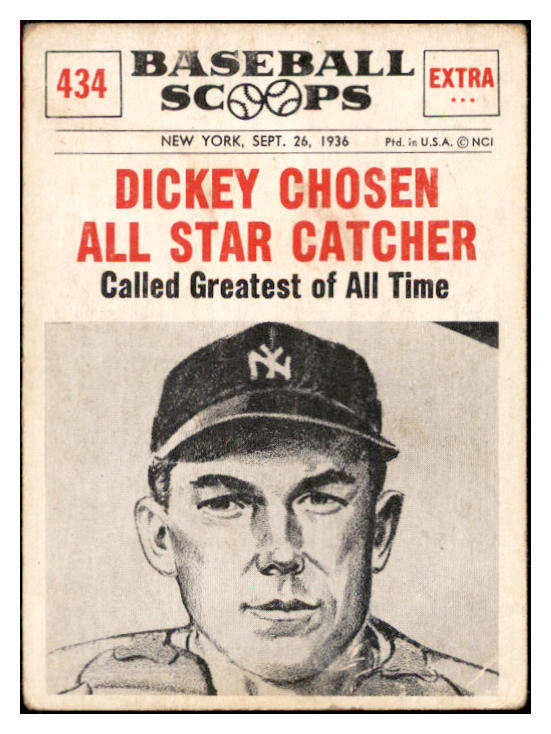 1961 Nu Card Scoops #434 Bill Dickey Yankees GD-VG 534835